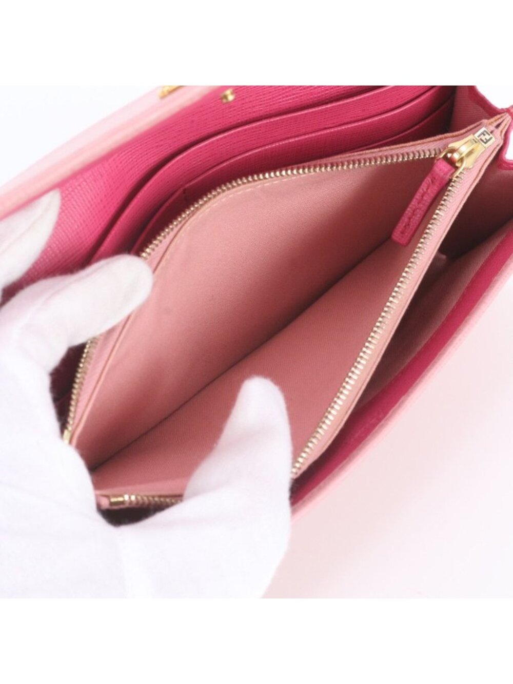 Fendi Simply Wallet Leather Long Gold - Picture 9 of 13